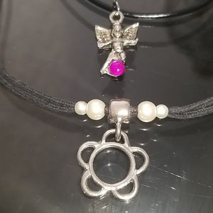 Vintage Pendant Necklace Chokers, Length: 14"-16"